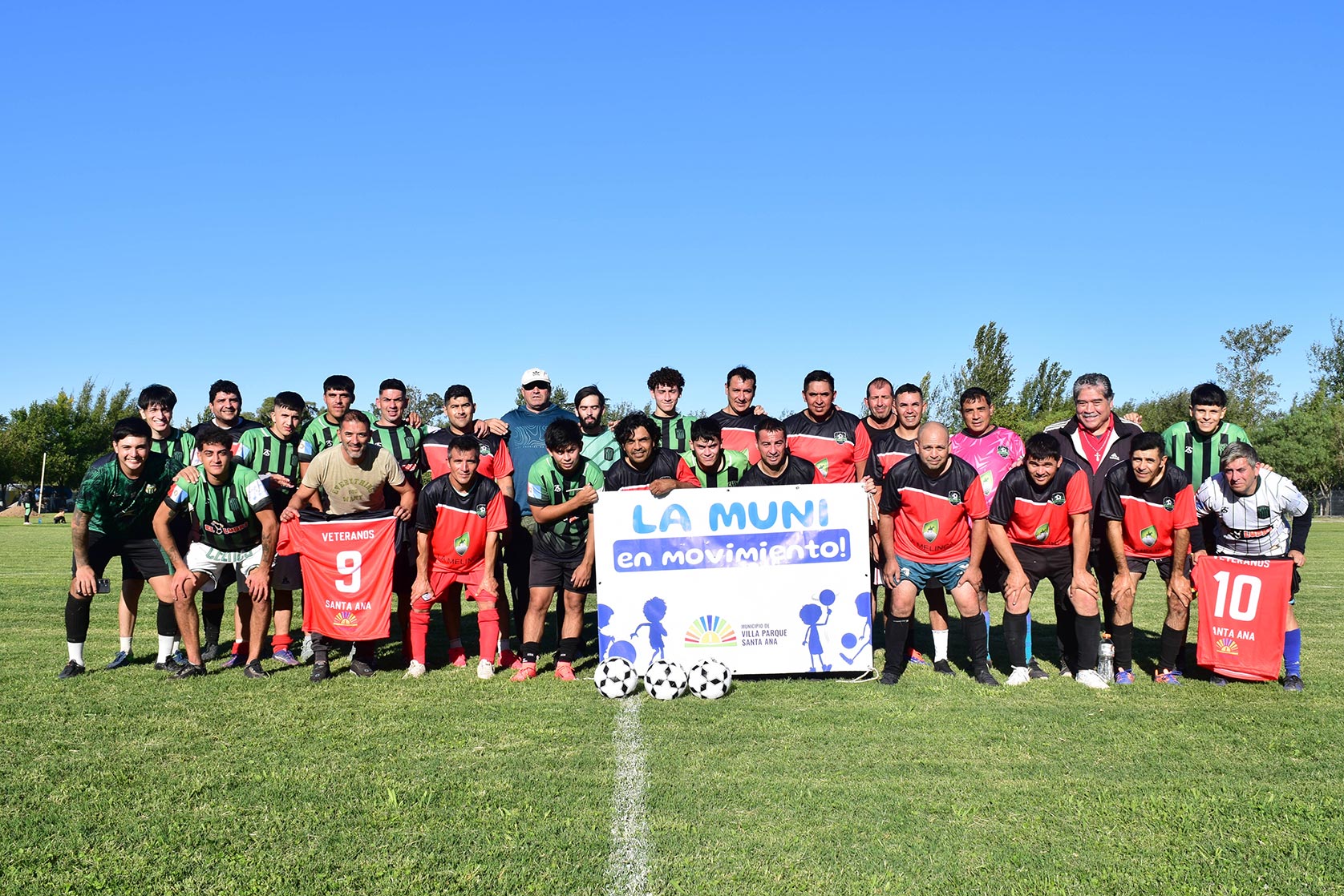Encuentro deportivo y entrega de equipamiento a los Veteranos de Santa Ana en el marco del convenio con AGEC
